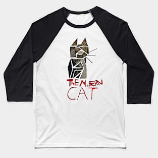 Cubist - Modern Cat Baseball T-Shirt